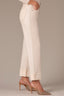 Blanched Almond Contour Shape Technology High Rise Shiny Clean Finish Fray Cuff Hem Boyfriend Jean
