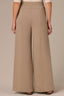 Pond Green Skyrise Banded Elastic Pull-On Waist Pintuck Palazzo Knit Glider Pant