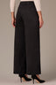 Black Contour Shape Technology Skyrise Patch Pocket Angled Dart Seam Elastic Pull On Waist Faux Fly Petite Palazzo Pant