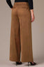 Tobacco Contour Shape Technology Skyrise Patch Pocket Angled Dart Seam Elastic Pull On Waist Faux Fly Palazzo Pant