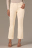 Ecru High Rise Tatum Cropped Reverse Finish Fray Hem Contour Shape Technology Itty Bitty Flare Petite Jean