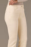 Ecru High Rise Tatum Cropped Reverse Finish Fray Hem Contour Shape Technology Itty Bitty Flare Petite Jean