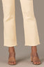 Ecru High Rise Tatum Cropped Reverse Finish Fray Hem Contour Shape Technology Itty Bitty Flare Petite Jean
