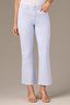 Periwinkle High Rise Tatum Cropped Reverse Finish Fray Hem Contour Shape Technology Itty Bitty Flare Jean