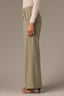Dried Thyme Skyrise Extended Tab Faux Back Pocket Side Panel Wide Leg Contour Shape Technology Trouser Pant