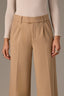 Hazelnut Cream Skyrise Extended Tab Faux Back Pocket Side Panel Wide Leg Contour Shape Technology Trouser Pant