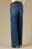 Blue Denim Contour Shape Technology High Rise Sam Wide Leg Jean