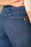 Blue Denim Contour Shape Technology High Rise Sam Wide Leg Jean
