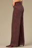 Washed Oxblood Contour Shape Technology High Rise Sam Wide Leg Woven Corduroy Pant