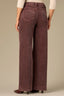 Washed Oxblood Contour Shape Technology High Rise Sam Wide Leg Woven Corduroy Pant