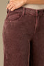 Washed Oxblood Contour Shape Technology High Rise Sam Wide Leg Woven Corduroy Pant
