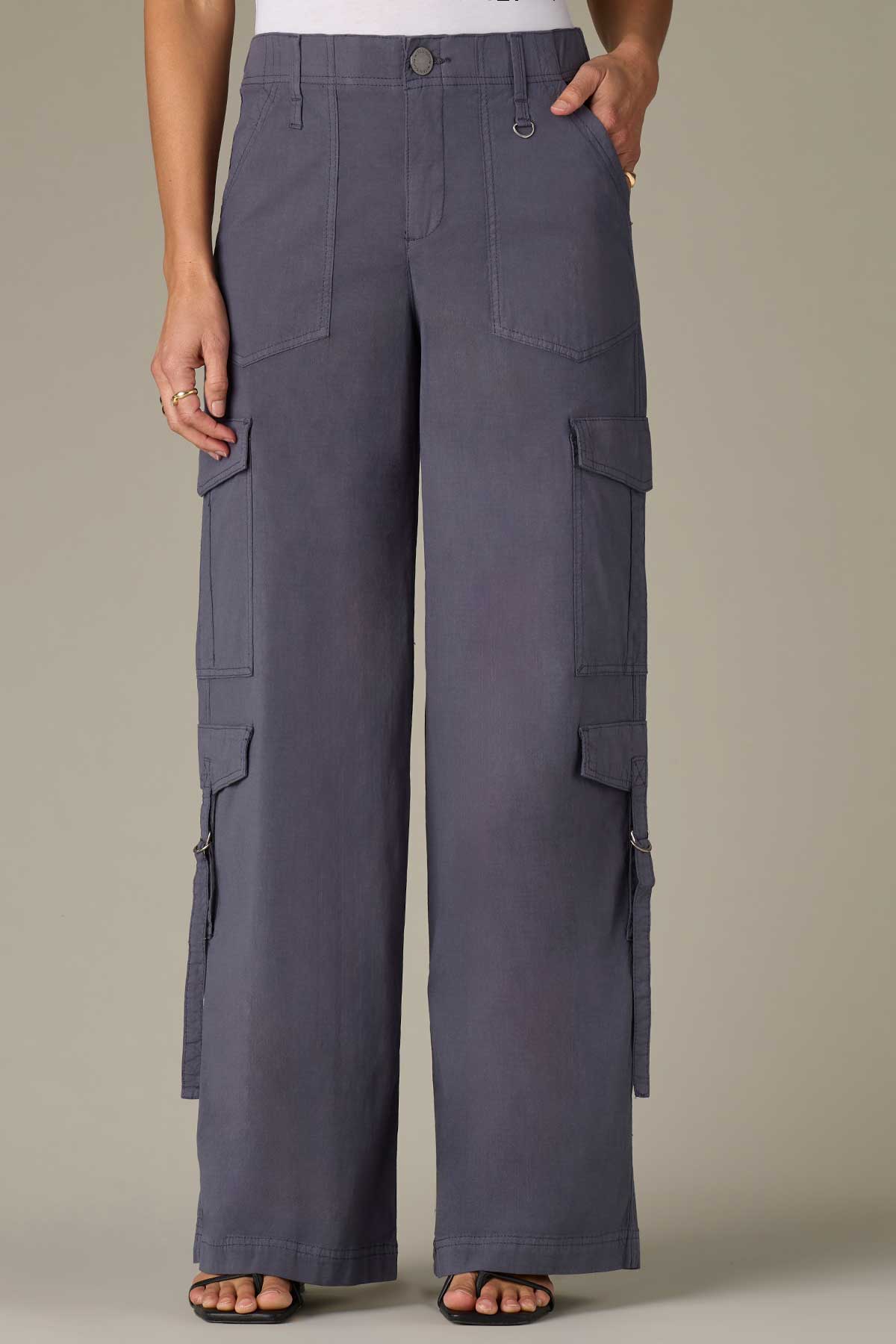 Skyrise Double Patch Pocket Wide Leg Utility Pants – Wit & Wisdom Skyrise Double Patch Pocket Wide Leg Utility Pants – Wit & Wisdom