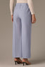 Infinity Blue Skyrise Elastic Pull-On Waist Faux Back Pocket Side Panel Contour Shape Technology Wide Leg Glider Pants