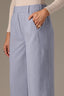 Infinity Blue Skyrise Elastic Pull-On Waist Faux Back Pocket Side Panel Contour Shape Technology Wide Leg Glider Pants