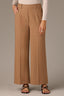 Toasted Coconut Skyrise Elastic Pull-On Waist Faux Back Pocket Side Panel Contour Shape Technology Wide Leg Glider Pants
