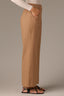 Toasted Coconut Skyrise Elastic Pull-On Waist Faux Back Pocket Side Panel Contour Shape Technology Wide Leg Glider Pants