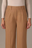 Toasted Coconut Skyrise Elastic Pull-On Waist Faux Back Pocket Side Panel Contour Shape Technology Wide Leg Glider Pants