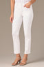 Optic White Denim Logan High Rise Distressed Hem Contour Shape Technology Petite Vintage Skinny Jean
