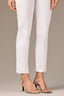 Optic White Denim Logan High Rise Distressed Hem Contour Shape Technology Vintage Skinny Jean