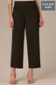 Black Skyrise Cinched Elastic Pull On Waist Slit Hem Patch Pocket Relaxed Straight Leg Plus Size Pant