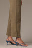 Laurel Oak Ultra Skyrise Elastic Pull On Waist Tie Angled Pocket Seaming Detail V-Yoke Contour Shape Technology Relaxed Straight Leg Petite Pant