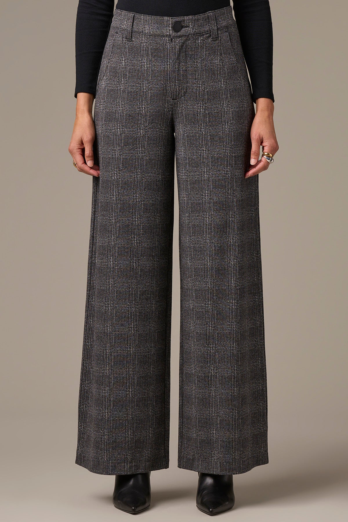 Whitney Skyrise Wide Leg Pants in Plaid