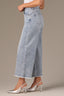 Light Blue Artisanal Denim Skyrise Fray Hem Round Up Contour Shape Technology Wyatt Wide Leg Boyfriend Jean