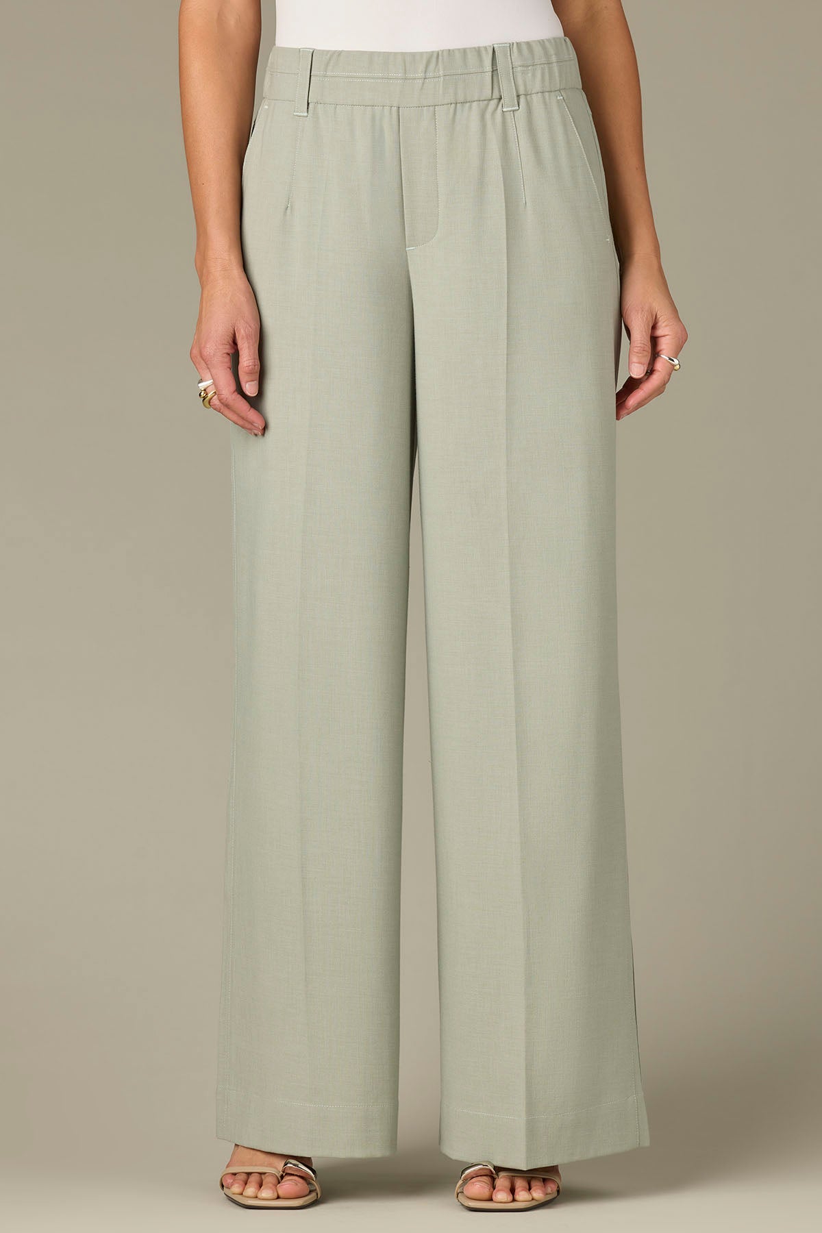 Skyrise Pull-On Double Side Seam Wide Leg Trousers – Wit & Wisdom