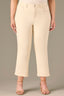 Ecru High Rise Tatum Cropped Reverse Finish Fray Hem Contour Shape Technology Itty Bitty Flare Plus Size Jean