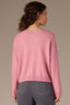 New Rose Long Sleeve Scallop Boat Neck Crochet Embroidered Sweater