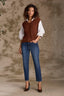 Blue Artisanal Denim Logan High Rise Distressed Hem Contour Shape Technology Vintage Skinny Jean