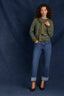 Indigo Denim Contour Shape Technology High Rise Clean Finish Fray Cuff Hem Boyfriend Jean