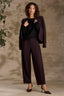 Oxblood Contour Shape Technology Skyrise Relaxed Barrel Leg Pleated Button Hem Trouser