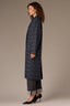 Blue Stone Multi Long Sleeve Double Button Front Flap Pocket Elongated Plaid Woven Jacket