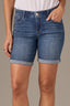 Blue Denim Mid-Rise Contour Shape Technology 7-Inch Inseam Short