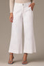 Optic White Denim Skyrise Seaming Cropped Hem Dart Seam Contour Shape Technology Whitney Wide Leg Jean