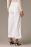Optic White Denim Skyrise Seaming Cropped Hem Dart Seam Contour Shape Technology Whitney Wide Leg Jean