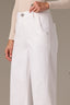 Optic White Denim Skyrise Seaming Cropped Hem Dart Seam Contour Shape Technology Whitney Wide Leg Jean