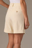 Frosty Lemon Skyrise Fixed Wide Cuff Faux Back Pocket Pleated Front Contour Shape Technology Trouser Short