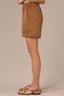 Nutmeg Skyrise Elastic Paper Bag Pull On Waist Adjustable Pull Cord V-Yoke Seaming Side Slit Petite Short