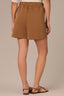 Nutmeg Skyrise Elastic Paper Bag Pull On Waist Adjustable Pull Cord V-Yoke Seaming Side Slit Petite Short
