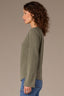 Heather Olive Long Bell Sleeve Gerber Surplus Boat Neck Knit Top