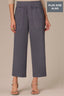 Shadow Skyrise Cinched Elastic Pull On Waist Slit Hem Patch Pocket Relaxed Straight Leg Plus Size Pant
