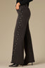 Washed Black Denim Contour Shape Technology High Rise Forward Slit Seam Stud Sam Wide Leg Plus Size Jean