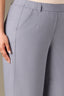 Infinity Blue Skyrise Elastic Pull-On Waist Faux Back Pocket Side Panel Contour Shape Technology Wide Leg Glider Plus Size Pants
