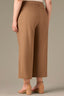 Toasted Coconut Skyrise Elastic Pull-On Waist Faux Back Pocket Side Panel Contour Shape Technology Wide Leg Glider Plus Size Pants