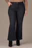 Dark Indigo Artisanal Denim Contour Shape Technology Skyrise Double Side Seam Trouser Detail Bootcut Plus Size Jean