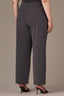 Steel Grey White Contour Shape Technology Ultra Skyrise Double Pleat Pinstripe Print Wide Leg Plus Size Trouser