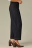 Dark Indigo Contour Shape Technology Ultra Skyrise Angled Dart Seams Buttoned Patch Back Slit Front Pockets Contrast Seam Pleats Relaxed Barrel Leg Trouser