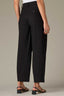 Black Contour Shape Technology Ultra Skyrise Angled Dart Seams Buttoned Patch Pocket Pleated Relaxed Petite Barrel Leg Trouser